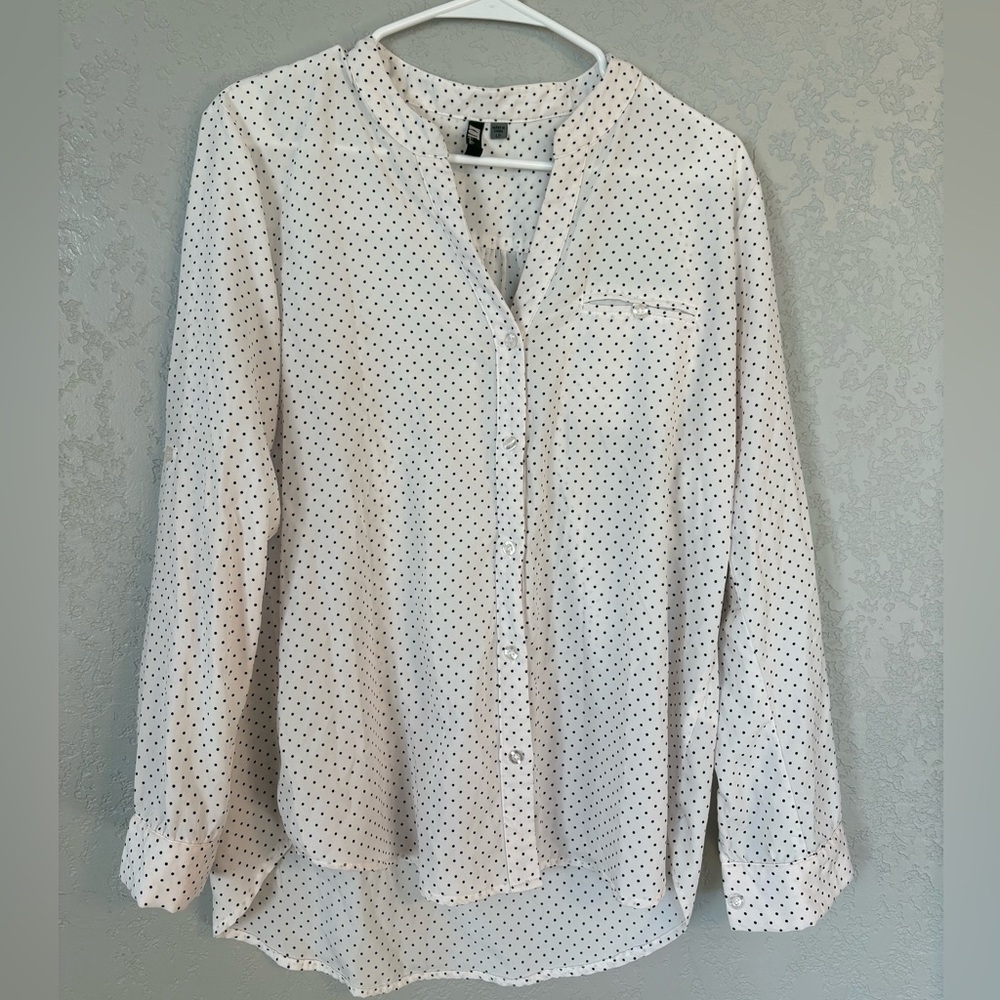 Kut from the Kloth Black and White Polka Dot Top